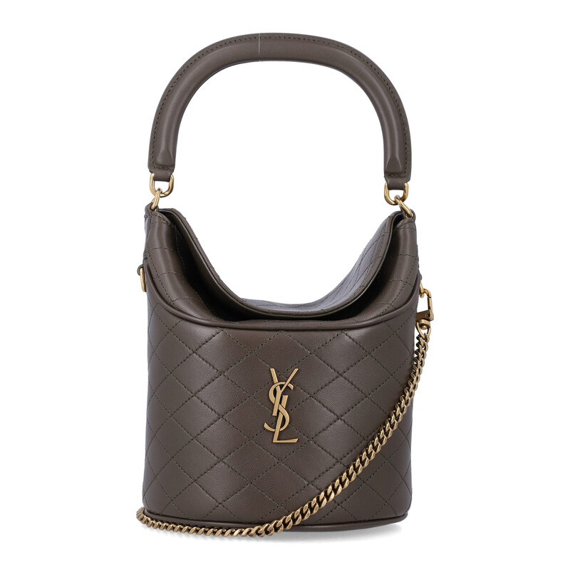 Saint Laurent Gaby Quilted Lambskin Bucket Bag 7639611EL07 3212