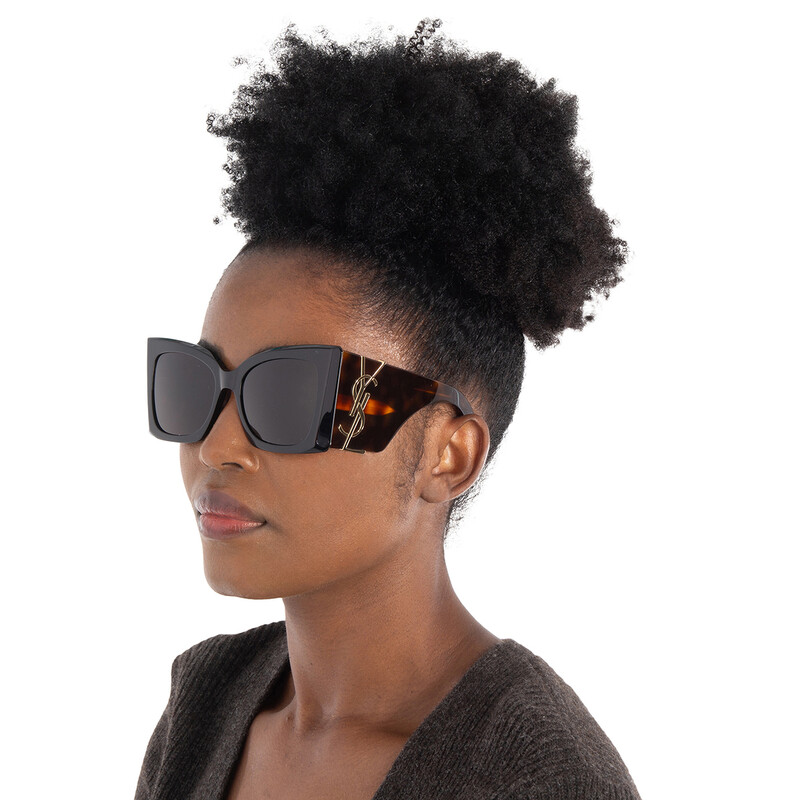 Saint Laurent Grey Butterfly Ladies Sunglasses SL M119 BLAZE 003