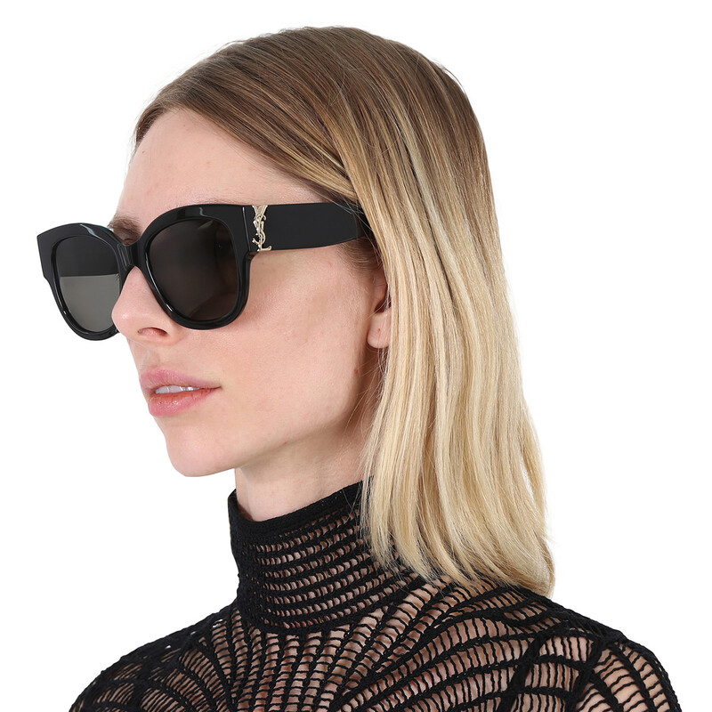 Saint Laurent Grey Butterfly Ladies Sunglasses SL M95/F 001 56