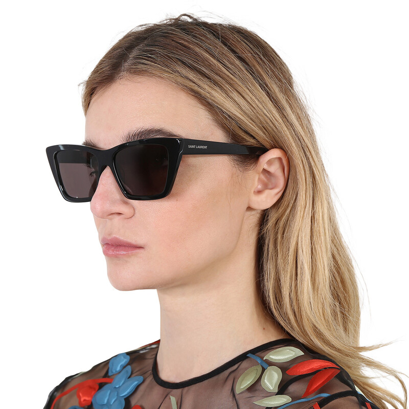 Saint Laurent Grey Cat Eye Ladies Sunglasses SL 276 MICA 032 55