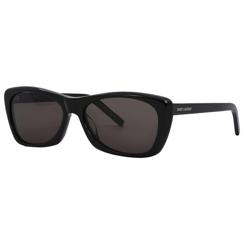 Saint Laurent Grey Cat Eye Ladies Sunglasses SL 613 001 58