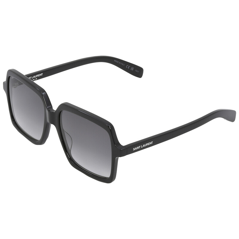 Saint Laurent Grey Gradient Square Ladies Sunglasses SL 174 001 56