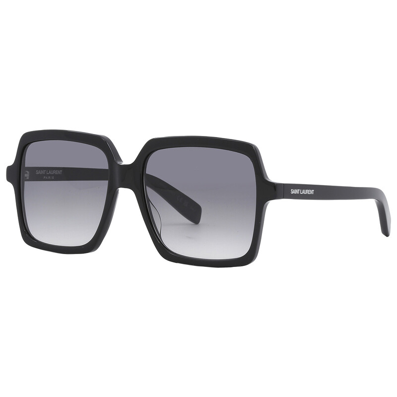 サンローラン Saint Laurent Grey Gradient Square Ladies Sunglasses SL 174 001 56