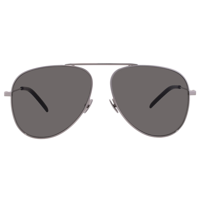Saint Laurent Grey Pilot Unisex Sunglasses SL 800 002 59 889652561103 ...