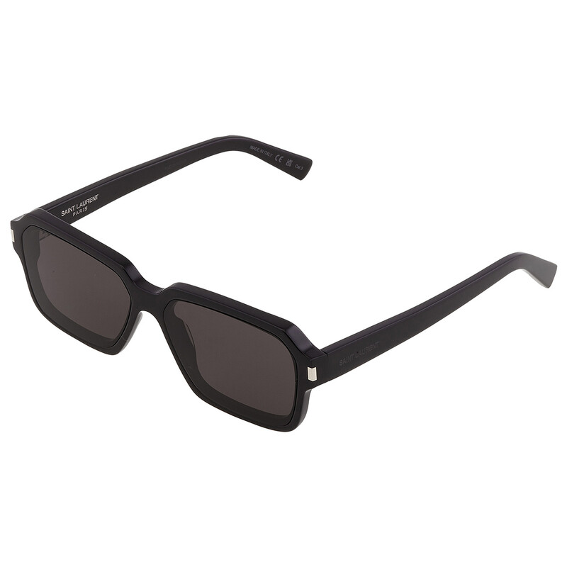 Saint Laurent SL611 001 Sunglasses Black Rectangle Frame, Grey Lenses Saint Laurent SL 611 Black/Grey (001) Sunglasses | eBay main image 3