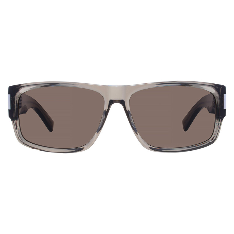 Saint Laurent Grey Rectangular Men's Sunglasses SL 689 004 59