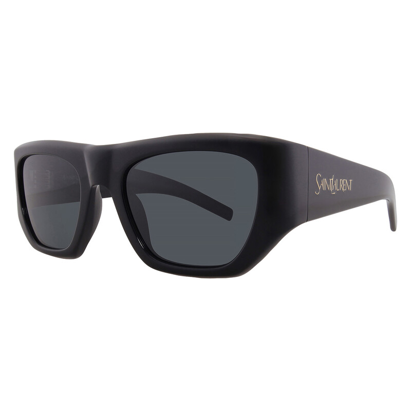 Saint Laurent Grey Square Ladies Sunglasses SL 740 005 52