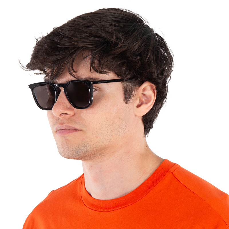 Saint Laurent Grey Square Men's Sunglasses SL 623 001 49