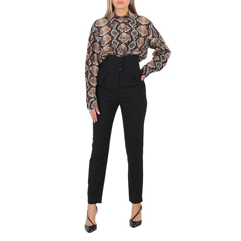 Saint Laurent High-waist Pleated-detail Trousers, Brand Size 34