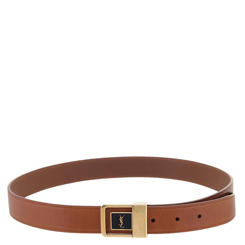 Saint Laurent LA 66 Leather Buckle Belt, Size 90 732556 AAC5S 2985