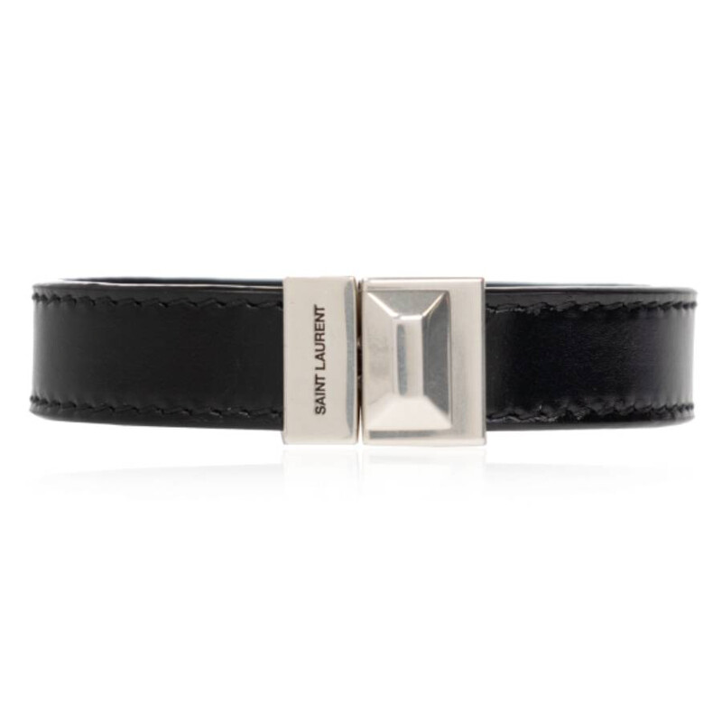 Saint Laurent Leather Bracelet, Size Large 756749 AACJA 1000