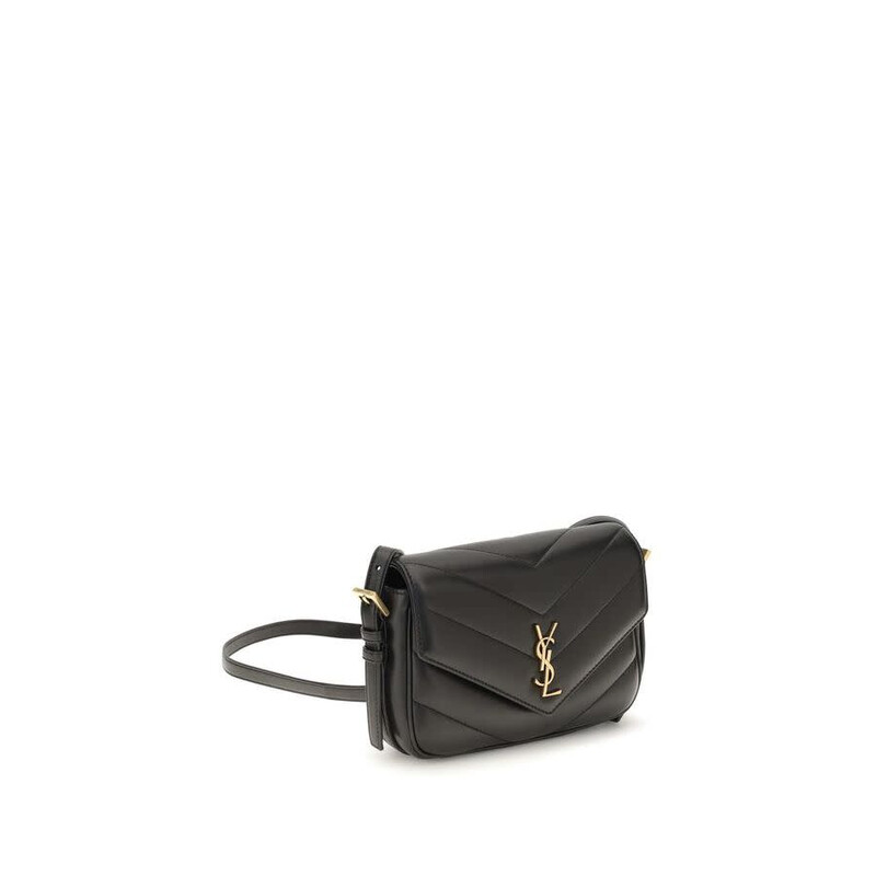 Saint Laurent Loulou ショルダーバッグ Saint Laurent Loulou Cassandre Shoulder Bag — Black