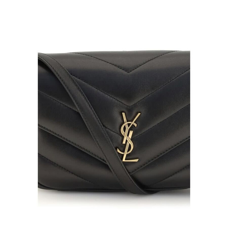 Saint Laurent Loulou ショルダーバッグ Saint Laurent Loulou Cassandre Shoulder Bag — Black