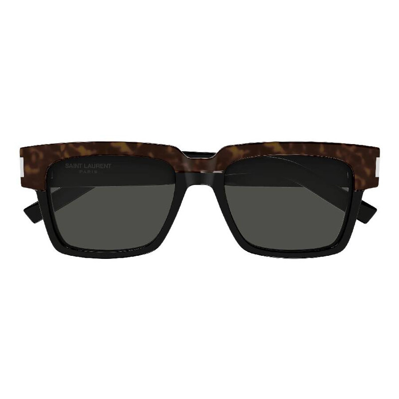Saint Laurent Grey Rectangular Men's Sunglasses SL 732/F VADIM 003