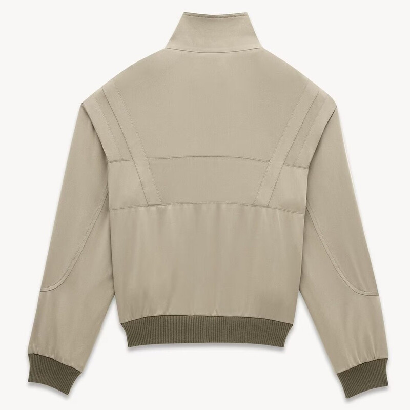 Saint Laurent Men's Teddy Jacket In Satin, Brand Size 48 ( US Size