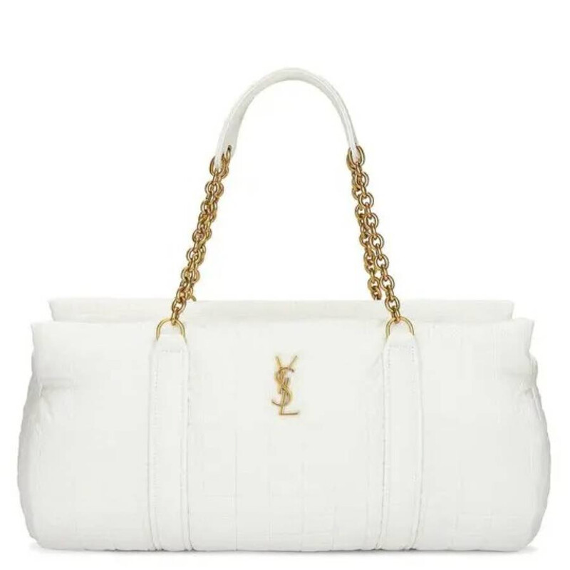 Saint Laurent Milky White Gloria Travel Bag 757209 FAC8J 1916