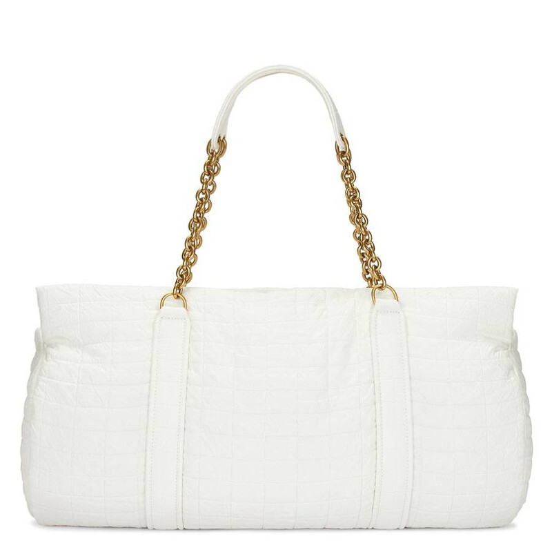 Saint Laurent Milky White Gloria Travel Bag 757209 FAC8J 1916