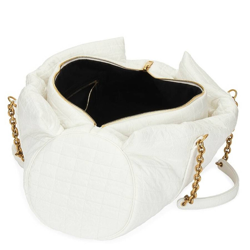 Saint Laurent Milky White Gloria Travel Bag 757209 FAC8J 1916