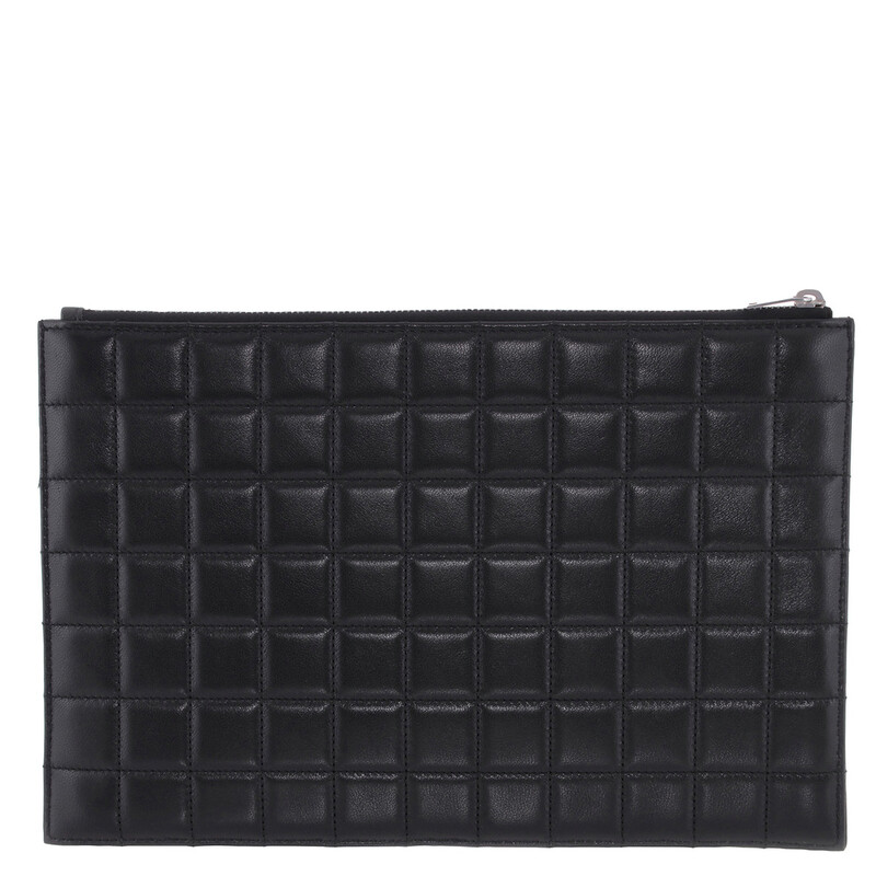 Saint Laurent Quilted Leather Logo Pouch 760708 AAB8V 1000