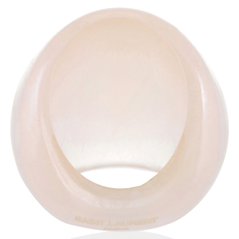 Saint Laurent Resin Egg-Shaped Ring, Size 6 731952 Y2000 9865
