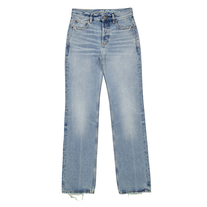Saint Laurent Sicily Blue Denim Nico Low-Rise Jeans, Waist Size 26