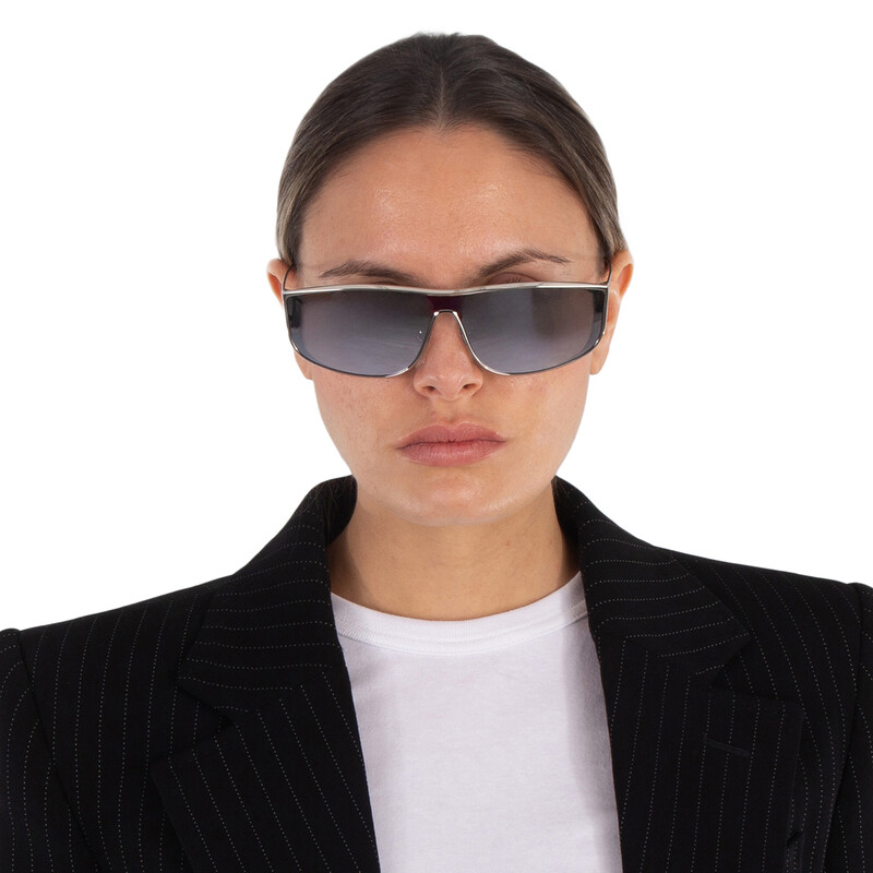 Saint Laurent Silver Shield Unisex Sunglasses SL 605 LUNA 003 135