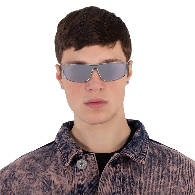 Saint Laurent Silver Shield Unisex Sunglasses SL 605 LUNA 003 135