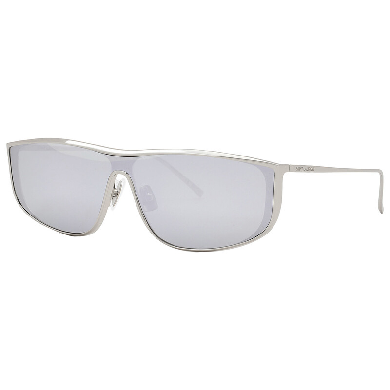 Saint Laurent Silver Shield Unisex Sunglasses SL 605 LUNA 003 135