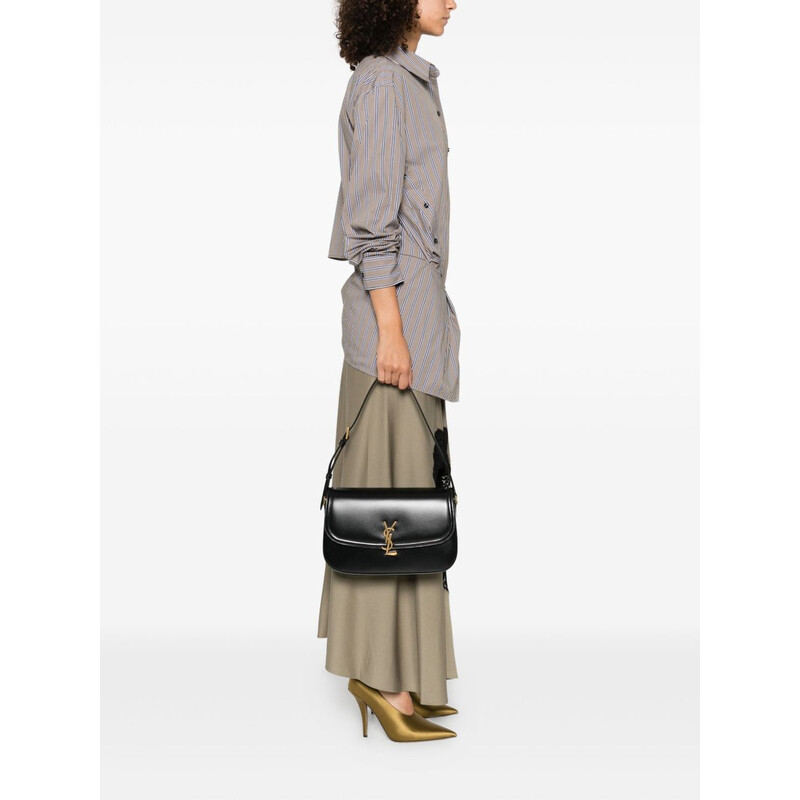 Saint Laurent Solferino Medium Leather Box Bag 8323320SX0W 1000