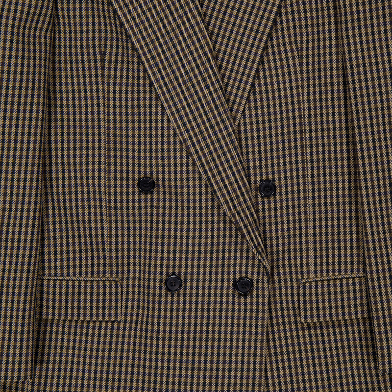 Saint Laurent Vichy Wool Checked Blazer Jacket, Brand Size 40