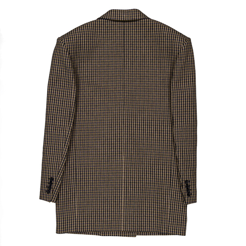 Saint Laurent Vichy Wool Checked Blazer Jacket, Brand Size 40