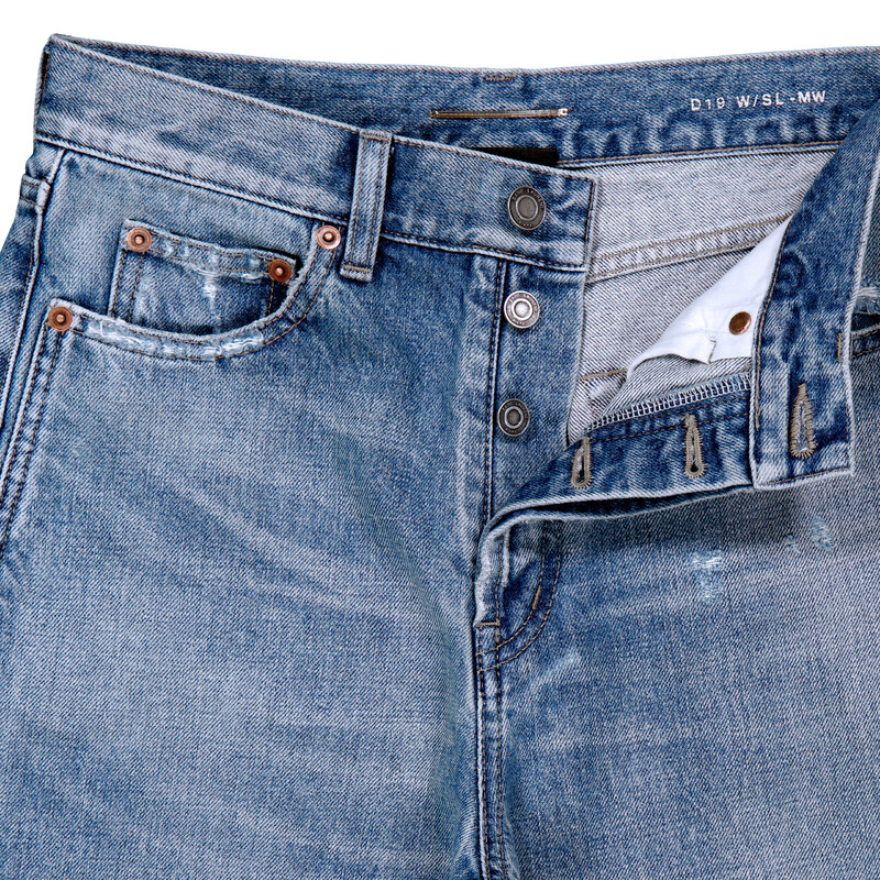 Saint Laurent Womens Slim Fit Denim Jeans, Waist Size 26