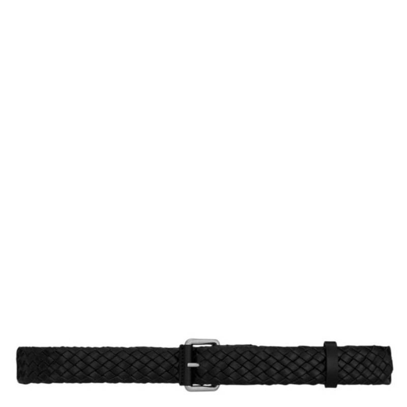 Saint Laurent Woven Leather Motorcycle Belt, Size 90 805385 AAD4Z