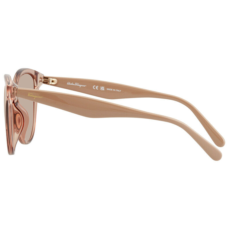 Ferragamo Salvatore Ferragamo Beige Cat Eye Ladies Sunglasses