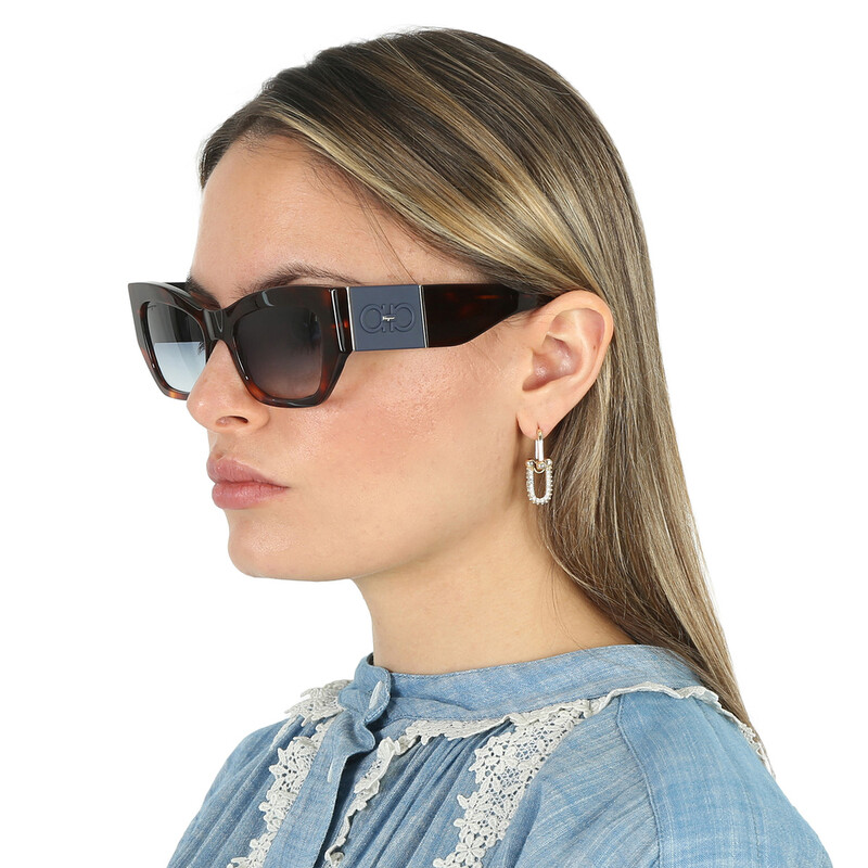 Ferragamo Salvatore Ferragamo Blue Gradient Cat Eye Ladies