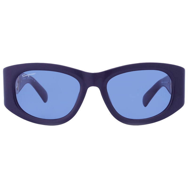 Ferragamo Salvatore Ferragamo Blue Oval Ladies Sunglasses SF1082S 