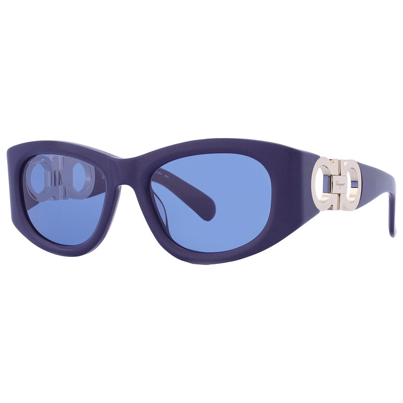 Ferragamo Salvatore Ferragamo Blue Oval Ladies Sunglasses SF1082S