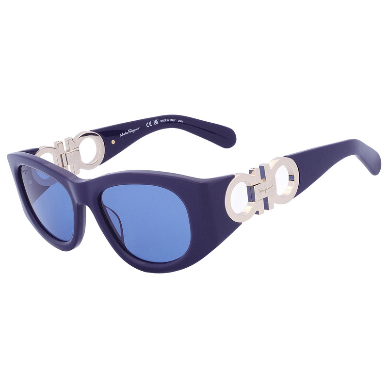 Ferragamo Salvatore Ferragamo Blue Oval Ladies Sunglasses SF1082S