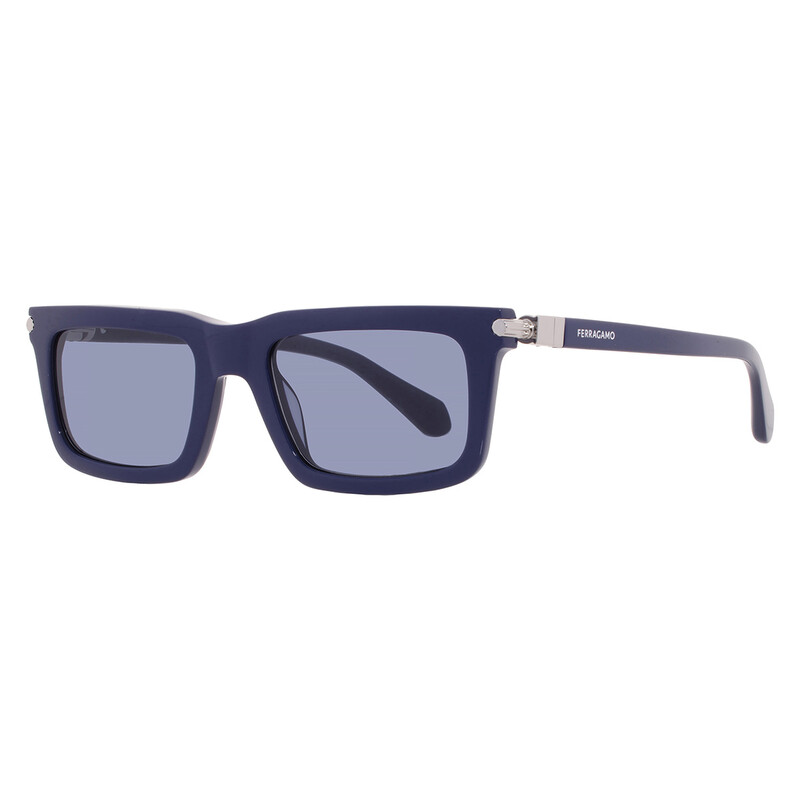 Ferragamo Salvatore Ferragamo Blue Pilot Men's Sunglasses SF2015S