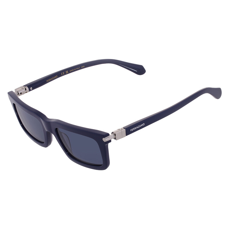 Ferragamo Salvatore Ferragamo Blue Pilot Men's Sunglasses SF2015S