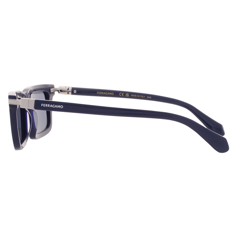 Ferragamo Salvatore Ferragamo Blue Pilot Men's Sunglasses SF2015S