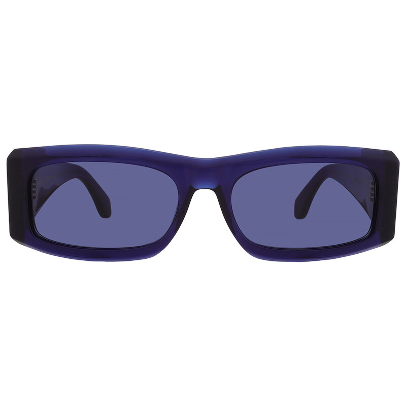 Ferragamo Salvatore Ferragamo Blue Rectangular Men's Sunglasses
