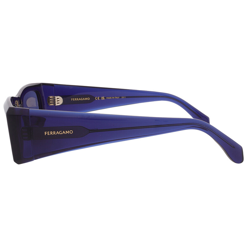Ferragamo Salvatore Ferragamo Blue Rectangular Men's Sunglasses