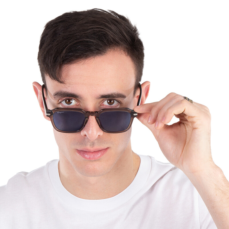 Ferragamo Salvatore Ferragamo Blue Square Men's Sunglasses SF1089S