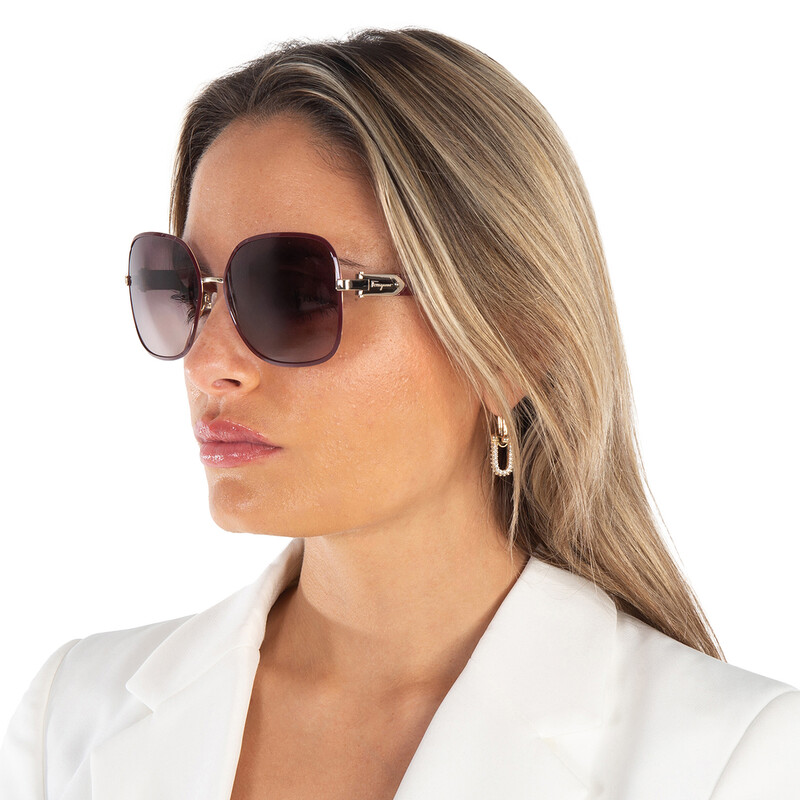 Ferragamo Salvatore Ferragamo Bordeaux Gradient Square Ladies