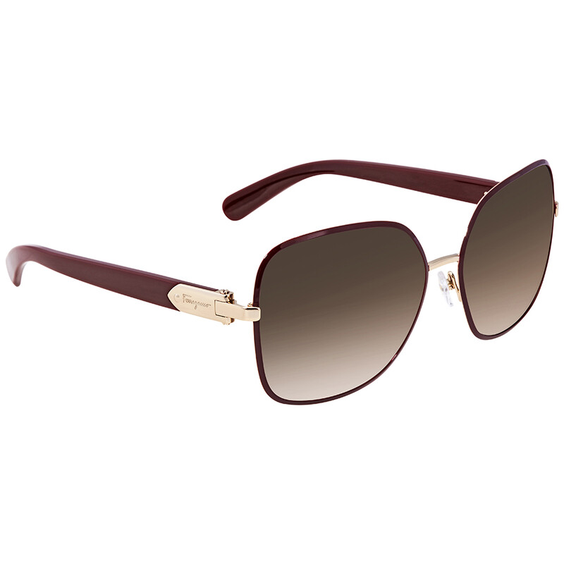 Ferragamo Salvatore Ferragamo Bordeaux Gradient Square Ladies