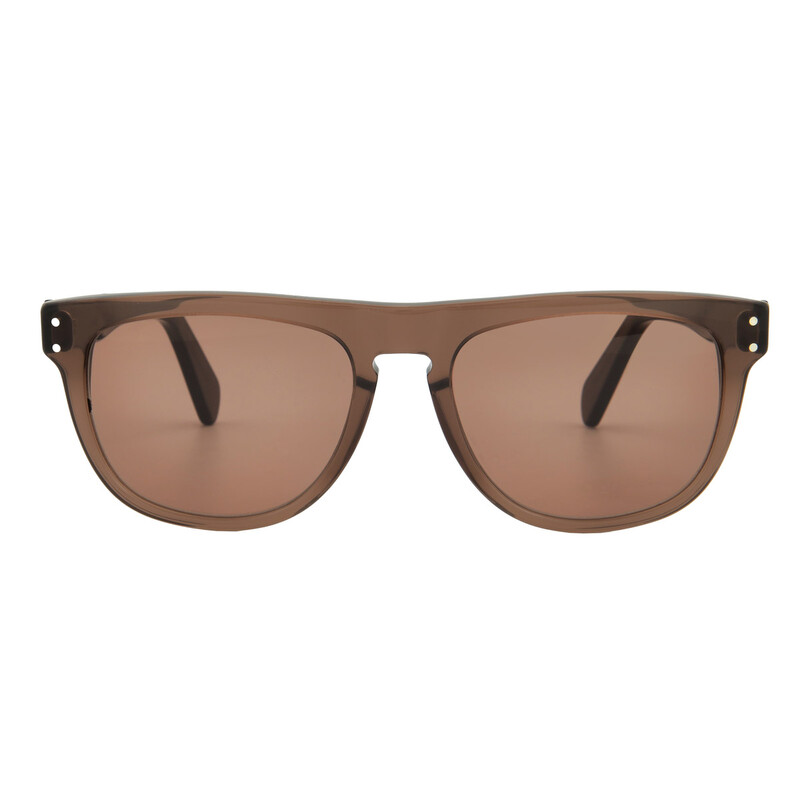 Ferragamo Salvatore Ferragamo Brown Browline Men's Sunglasses
