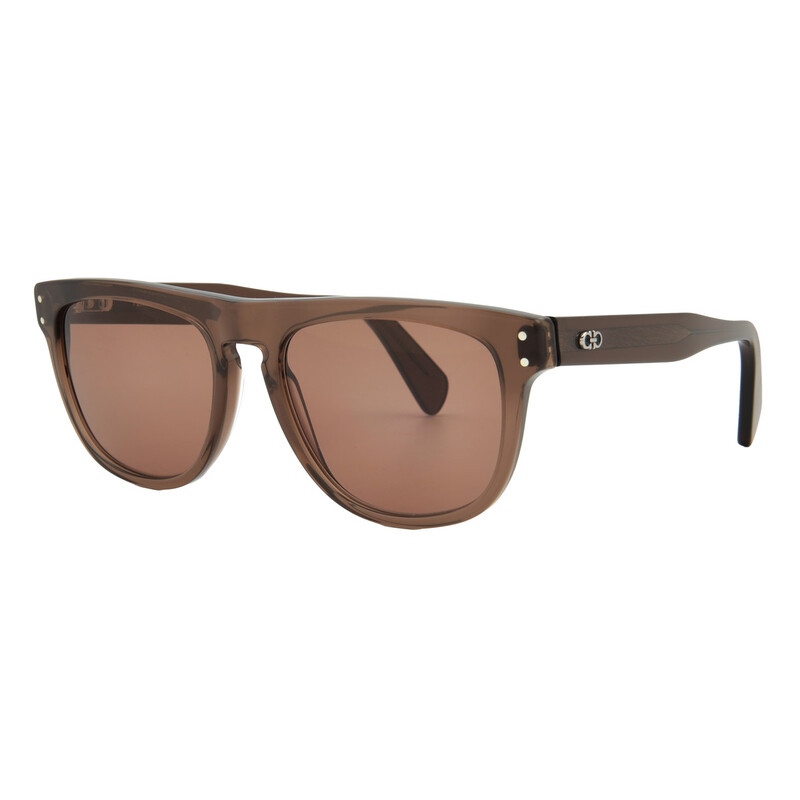 Ferragamo Salvatore Ferragamo Brown Browline Men's Sunglasses