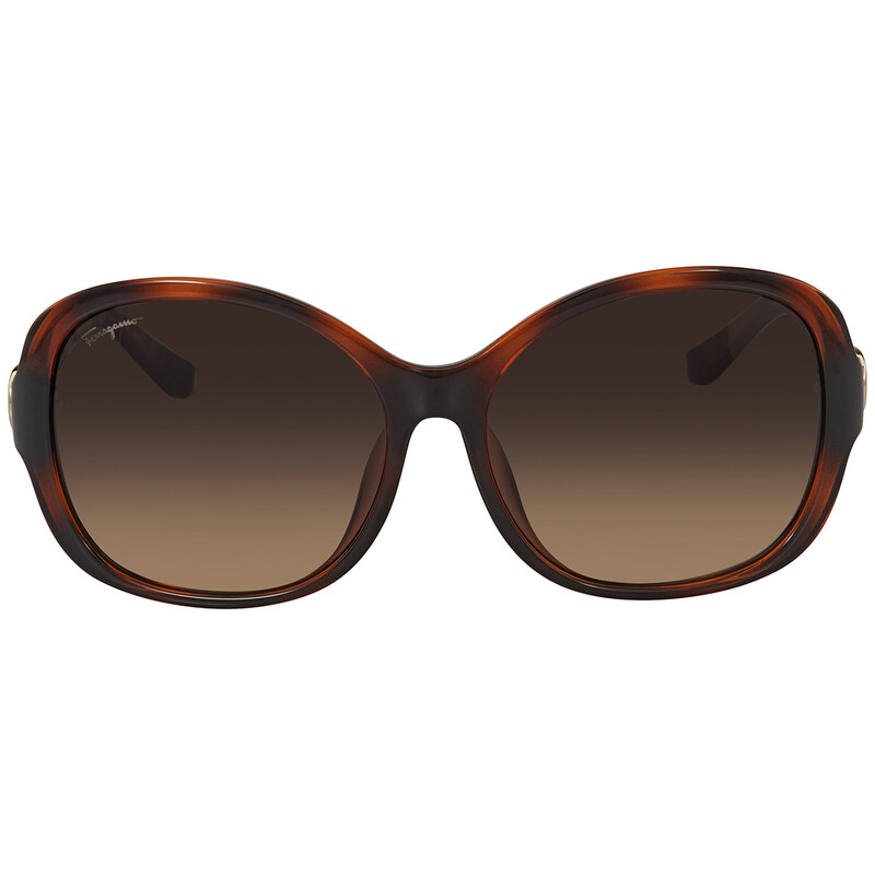 Ferragamo Salvatore Ferragamo Brown Gradient Butterfly Sunglasses