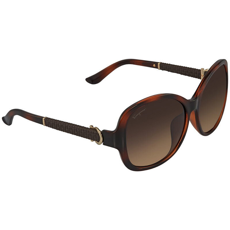 Ferragamo Salvatore Ferragamo Brown Gradient Butterfly Sunglasses